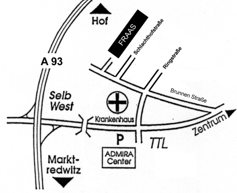 Anreiseplan Stadtgebiet